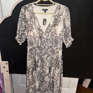 Express animal print dress high low